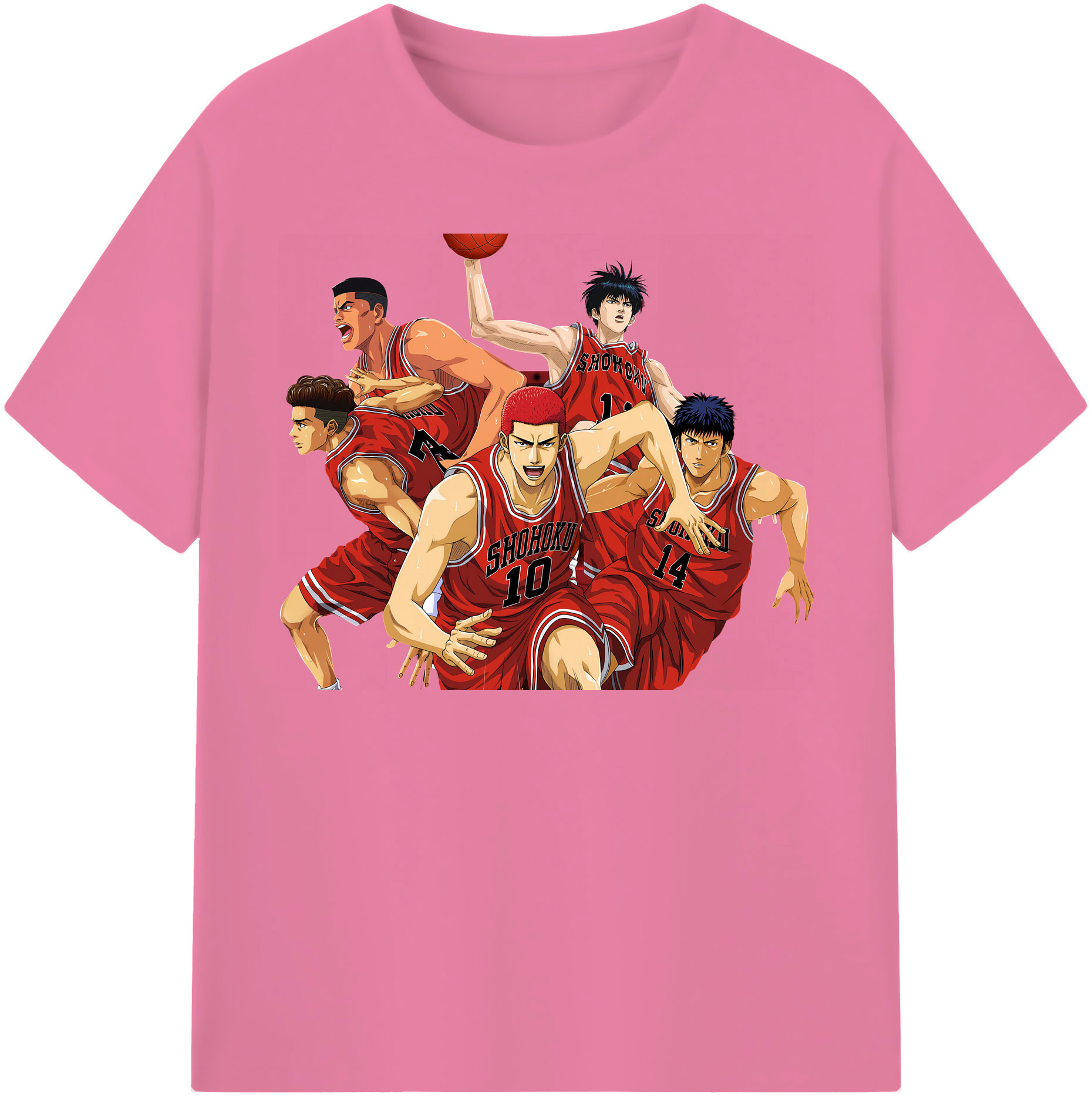SLAM DUNK／スラムダンク 綿100％半袖Tシャツ（フロントプリント）